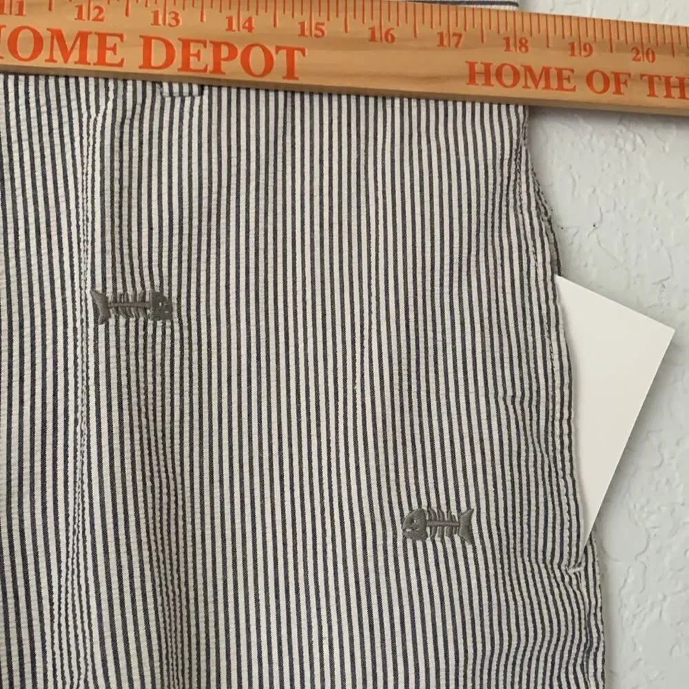 J.Crew Men's Striped Blue White Gray Pockets Shorts Size 36